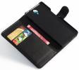 Leather Wallet Stand/Case for Alcatel One Touch Idol X Plus (6043D)  Black (OEM)