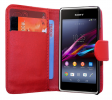 Sony Xperia E1 / E1 Dual - Leather Wallet Case Red (ΟΕΜ)