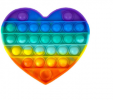 Pop It Παιχνίδι  ΑντιΣτρες - Bubble ουρανιο-τοξο Καρδιά Μεγαλη (oem)(bulk)