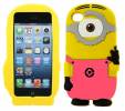 Soft Silicone Case Minion for iPod Touch 5 in Pink (OEM)