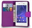Sony Xperia E3 - Leather Wallet Case Purple (ΟΕΜ)