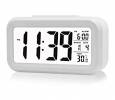 Temperature Battery Operated Optically Controlled Liquid Crystal Device Alarm Clock White (ΟΕΜ)
