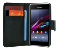 Sony Xperia E1 / E1 Dual - Δερμάτινη Θήκη Πορτοφόλι Μαύρο (ΟΕΜ)