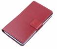 Leather Wallet Stand/Case for Alcatel One Touch Idol X Plus 6043D Brown (OEM)