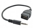 3.5mm AUX Audio Male Jack Plug to USB 2 Female Cable 3.5mm AUX Audio Male Jack Plug to USB 2 Female Cable