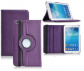 Leather Rotating Case for Samsung Galaxy Tab 3 8 Purple (OEM)
