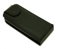 Nokia X3-02 Touch and Type - Leather Flip Case Black (OEM)