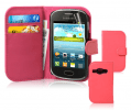 Samsung Galaxy Fame S6810 - Leather Wallet Case Magenta (OEM)