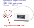 LCD Micro USB Charger Battery Capacity Voltage Current Tester Meter Detector for Smartphone Mobile Power Bank