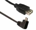 USB 2 A female to micro USB B male Angled Cable 20cm PowerTech CAB U028