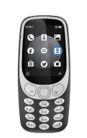 Dual Sim Like 3310 FM Radio Mobile Phone – Black
