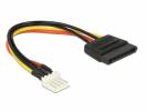 DELOCK Power Cable SATA 15 pin male to 4 pin Floppy male 15cm 83918