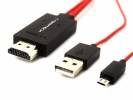 MHL Micro USB to HDMI Adapter Cable for Samsung Galaxy S4 i9500 / S5 G900 / Note 2 N7100 / Note 3 N9005 1.8m (OEM)