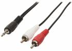 Cable 2x RCA male. - 3,5mm Stereo male, 15m VLAP 22200B 150