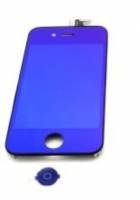 iPhone 4S Blue Full Kit: LCD, Touch Screen, Frame Assembly & Home Button (Repair Parts)