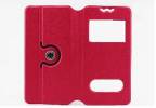 ZTE Blade A450 - Leather Flip Case With Window Red (ΟΕΜ)