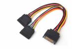 Καλώδιο τροφοδοσίας SATA 15 Pin αρσενικό σε 2 SATA 15 Pin θηλυκά