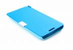 Huawei Ascend G630 - Magnetic Leather Stand Case With Hard Back Cover Blue (OEM)