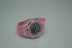 KIds Waterproof Automatic Wrist Watch Silicone in Light Pink Color with Silver Details (ΟΕΜ)