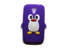 Cute Penguin Silicone Case for iPod Touch 5G Purple