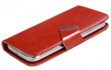 ZTE Blade V Leather Wallet Case Brown (OEM)