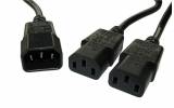 Powertech power cord cable UPS Female to 2 Male (3PIN) -1.5M CAB-P008