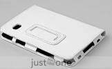 Leather Stand Case for Samsung P1000 Galaxy Tab White (OEM)