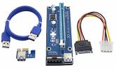 1X to 16X Powered PCI Express Riser Card Extension Cable USB 3 and SATA 15pin Ver06 (OEM) (BULK)