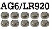 Type: 1.55V Button Coin Cell Watch Battery  AG6 AG-6 LR920 LR69 LR921 GP371