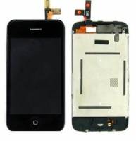 iPhone 3G LCD + Touch Screen Assembly (Black) (LCD, Digitizer, Frame, Home Button, Flex Cables) + Sensor Flex Cable