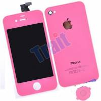 iPhone 4-inch LCD + Touch Screen + Frame Assembly + Home Button & Back Cover (Pink)