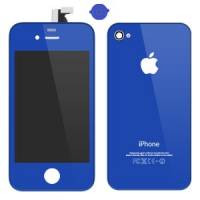 iPhone 4 Blue LCD, Touch Screen & Frame Assembly with Home Button & Back Cover (Repair Parts)
