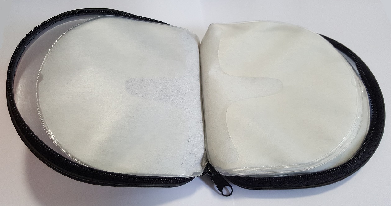 Case case for 24 CD/DVD Clear Blue