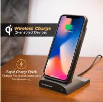 Scosche Wireless Charging Dock with 5000mAh Portable Power Bank Scosche Wireless Charging Dock with 5000mAh Portable Power Bank