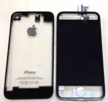 iPhone 4S Full Kit - LCD, Touchscreen, Frame Assembly, Home Button & Back Cover (Clear Black) (Repair Parts)