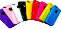 iPhone 4G / 4S Θήκη σιλικόνης γυαλιστερή σε διάφορα χρώματα