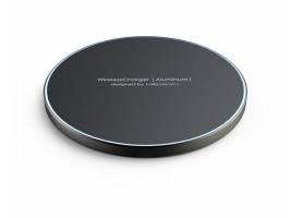 Allocacoc Aluminum Wireless Charger - Super Slim Quick - Ασύρματος Φορτιστής - 10W - Black (11023BK/WLCGAL)