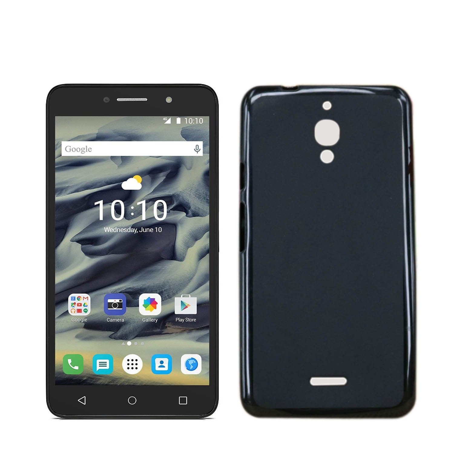 Smartphone Piccolo Custodia Protettiva In Gomma TPU Per Alcatel Pixi 4 6 0 3g Morbida Nera Antiurto J 627273 - Foto 6