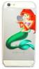 Apple iPhone 5/5S -  Plastic Case Back Cover Transparent White With Logo Ariel (The Little Mermaid) (OEM)