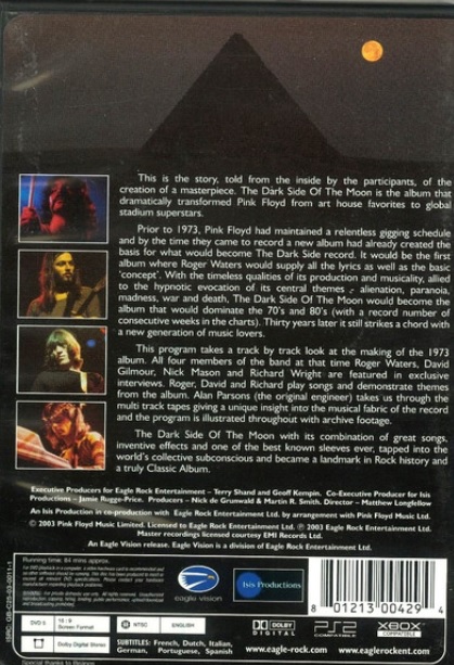 PINKFLOYD THE MAKING OF THE DARK SIDE OF THE MOON - DVD