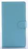 Lenovo Zuk Z1 - Leather Wallet Case With Plastic Back Cover Light Blue (OEM)