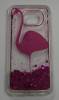 Hard TPU Gel Case Case for Samsung Galaxy S7 Edge G935F Clear With Magenta Flamingo (ΟΕΜ)