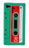 Unique Protective Retro Cassette Tape Silicon Case for iPhone 4 - Green (OEM)