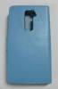 LG G2 D802 - Leather Wallet Case Light Blue (OEM)