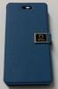 Samsung Galaxy S Duos S7562 - Leather Wallet Case With Plastic Back Cover DR' CHEN Blue (OEM)