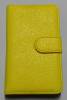 LG Optimus L5ii E460 - Leather Wallet Stand Case Yellow (ΟΕΜ)