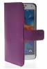 Samsung Galaxy Ace 4 - Leather Wallet Stand Case Purple (OEM)