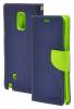 Samsung Galaxy Note Edge N915F - Θήκη Book Goospery Fancy Diary Σκούρο Μπλέ - Lime (Mercury)