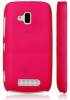 Nokia Lumia 610 Pink hybrid rubber skin back case