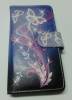 Sony Xperia M2 D2303 - Leather Stand Wallet Case Blue With Butterflies (OEM)